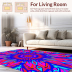 Vibrant Radial Starburst Pattern Rug