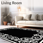 Intricate Filigree Border Design Rug
