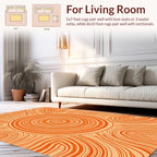Concentric Circles Swirls Pattern Rug