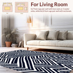 Bold Maze Patterned Design Rug