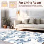 Abstract Blue Swirl Pattern Design Rug