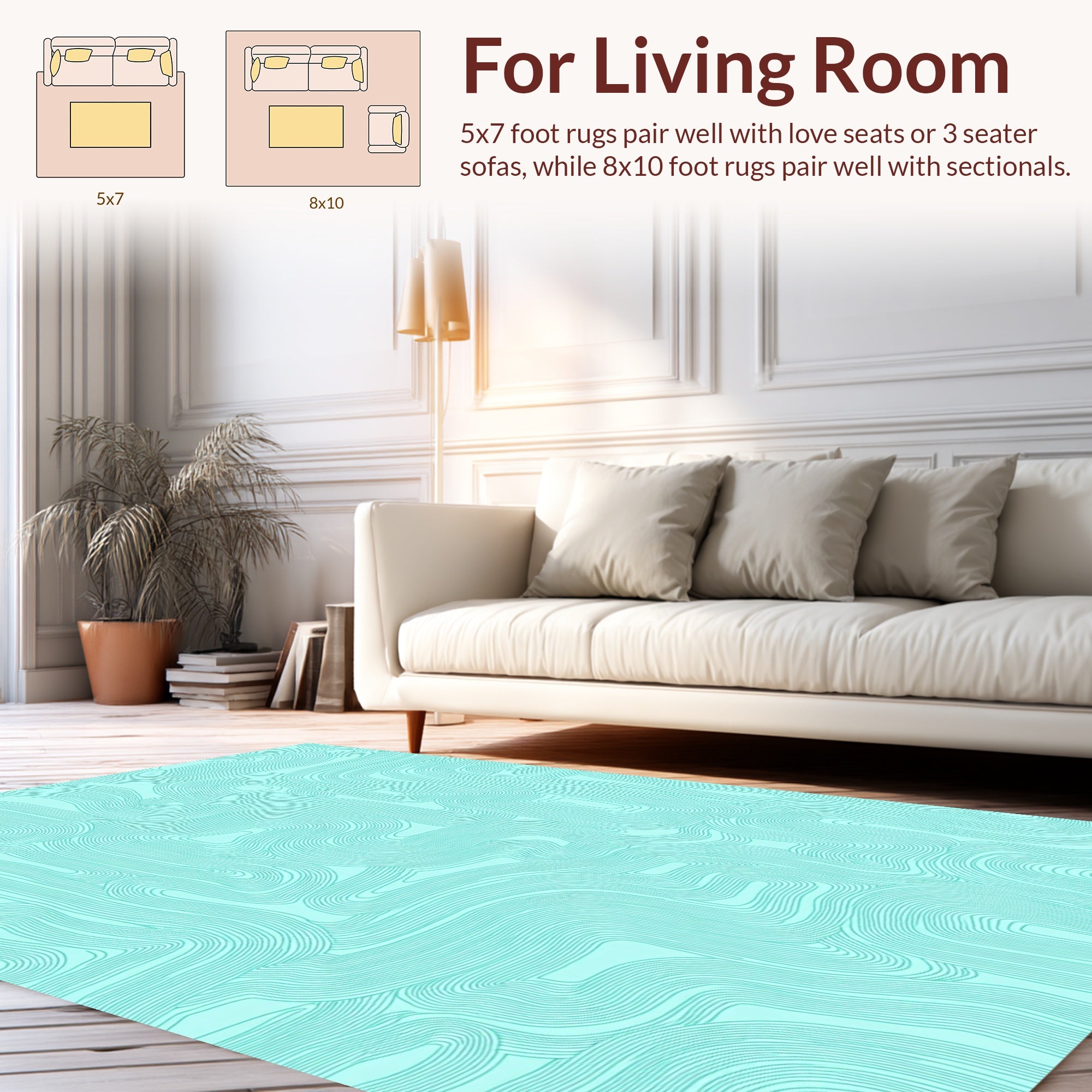 Abstract Merged Contour Pattern Rug