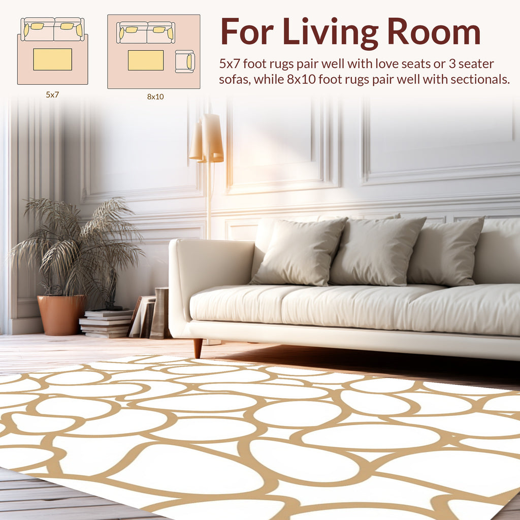 Organic Pebble Pattern Design Rug