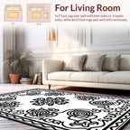Intricate Scrollwork Floral Medallion Rug
