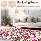 Vibrant Orchid Vine Pattern Rug