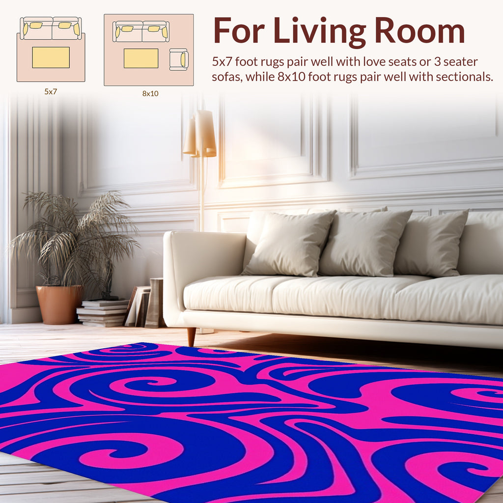 Vibrant Swirls Pattern Rug