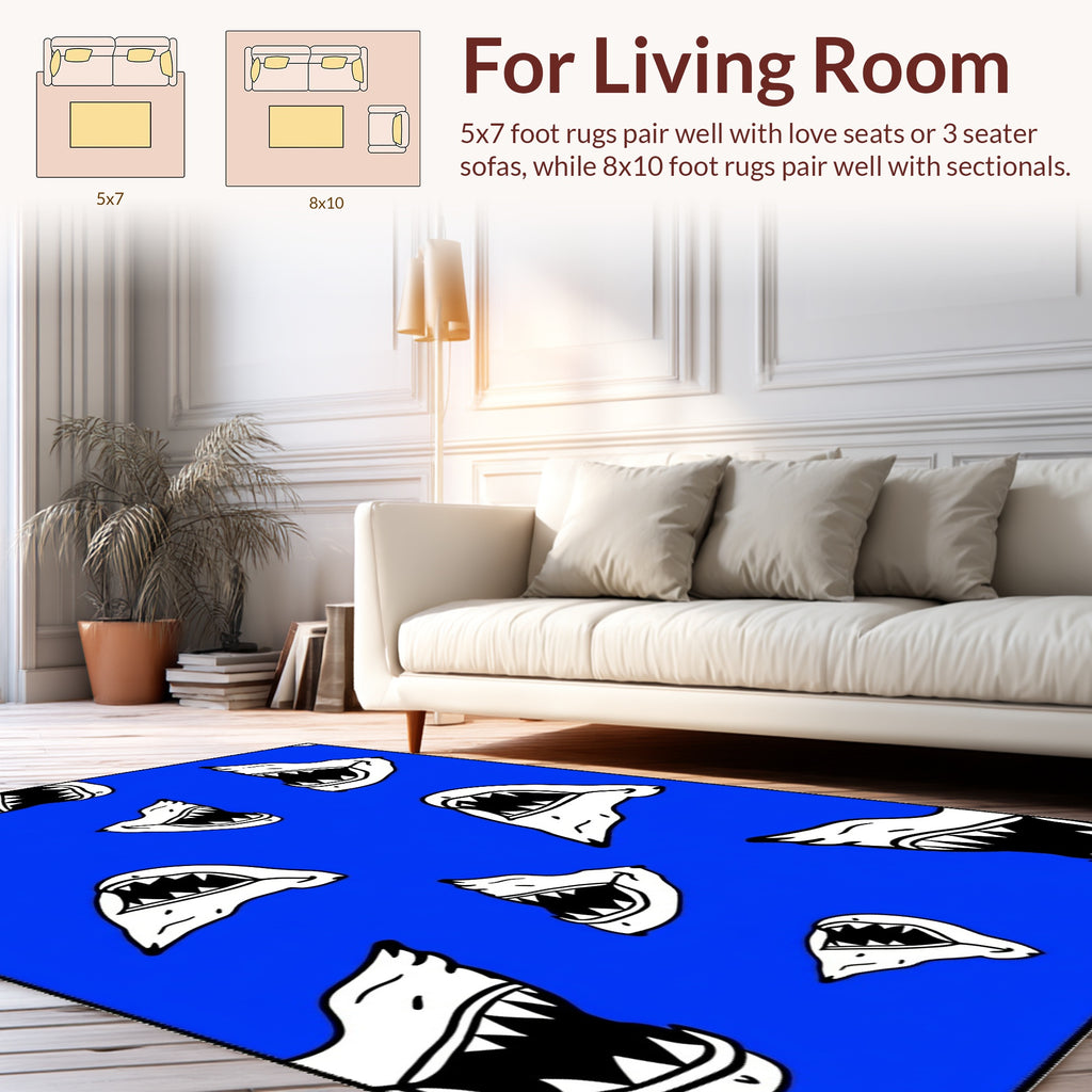 Shark Mouth Patterned Design Rug