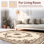 Traditional Brown Floral Medallion Rug
