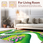 Whimsical Garden Path Floral Design Rug