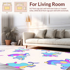 Abstract Swirls Shapes Vibrant Pattern Rug