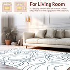Abstract Contour Face Pattern Design Rug