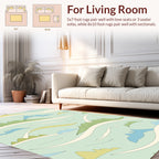 Abstract Hills and Wavy Lines Pattern Rug