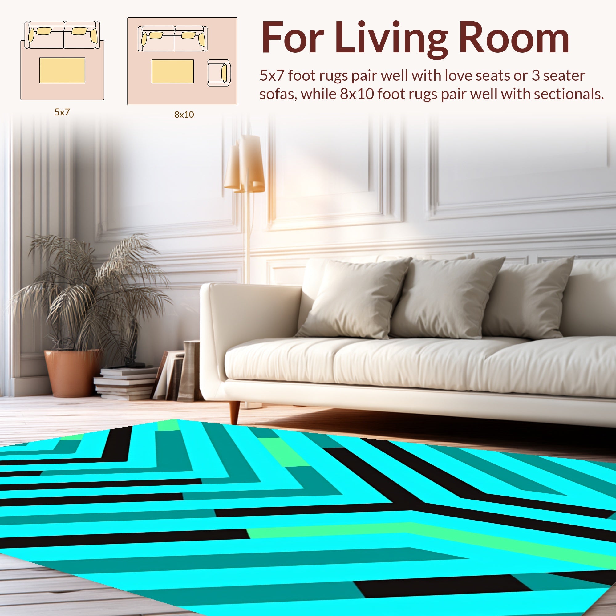 Sharp Geometric Lines Rug