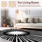 Bold Sunburst Abstract Pattern Rug