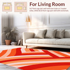 Warm Tones Arc Pattern Design Rug