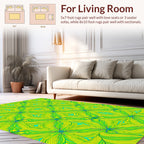 Abstract Psychedelic Floral Pattern Rug