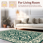 Classic Floral Scroll Patterned Rug