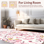 Pink Whimsical Bow Pattern Rug