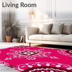 Floral Mandala Pink Pattern Rug