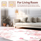 Pink Blossom Branch Pattern Rug
