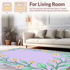 Delicate Floral Vine Pattern Rug