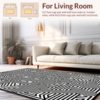 Bold Geometric Maze Pattern Design Rug