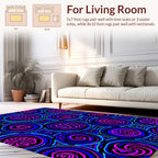 Vibrant Swirl Geometric Pattern Rug
