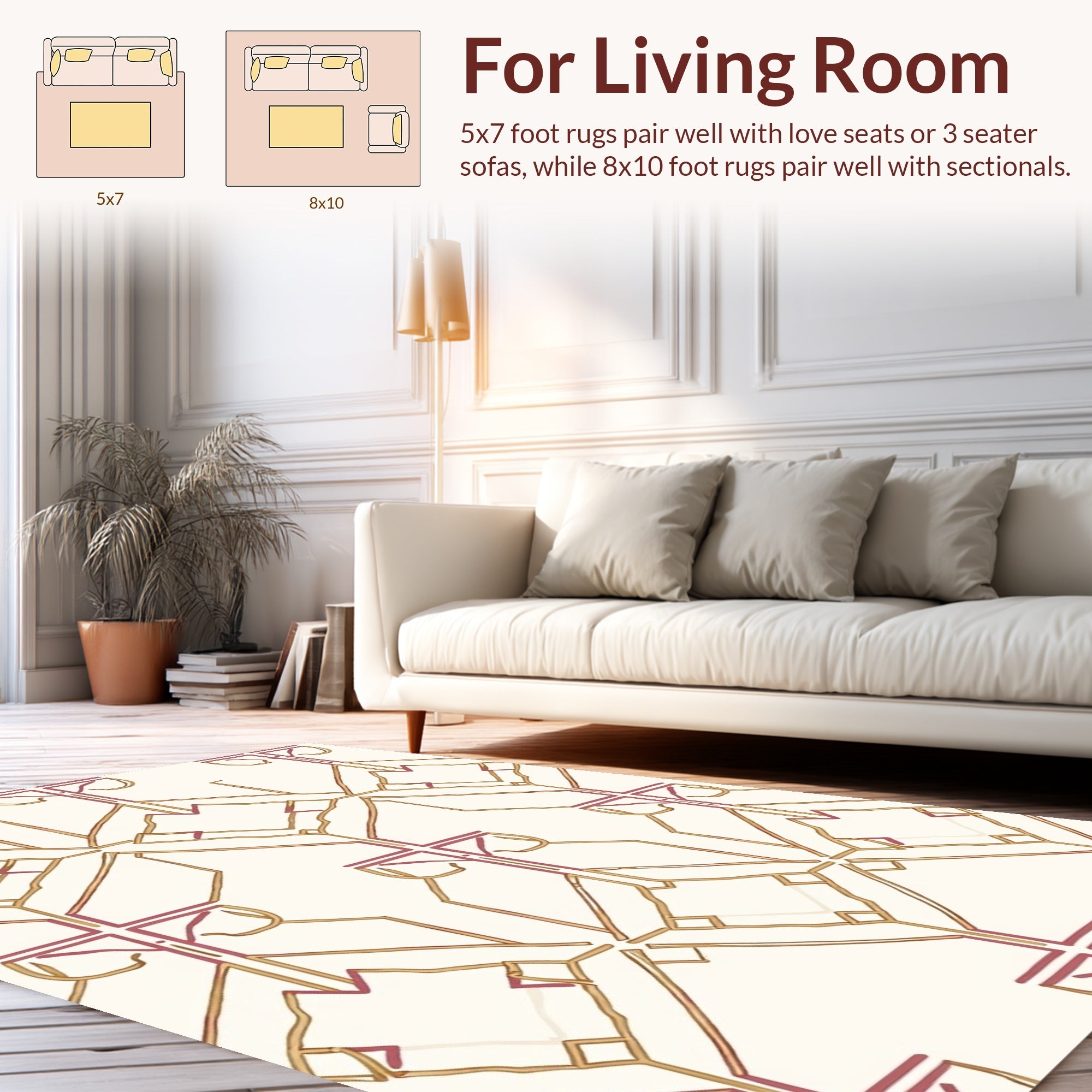 Art Deco Inspired Geometric Pattern Rug