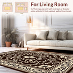 Intricate Floral Arabesque Dark Rug