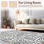 Abstract Doodle Line Art Rug