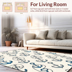 Nautical Anchor Rope Pattern Design Rug