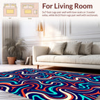 Vibrant Swirl Abstract Pattern Rug