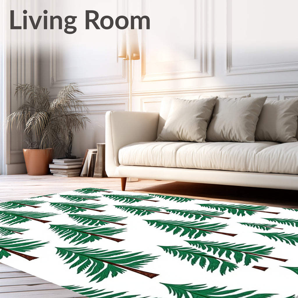 Evergreen Forest Woodland Tree Scatter Rug