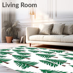 Evergreen Forest Woodland Tree Scatter Rug