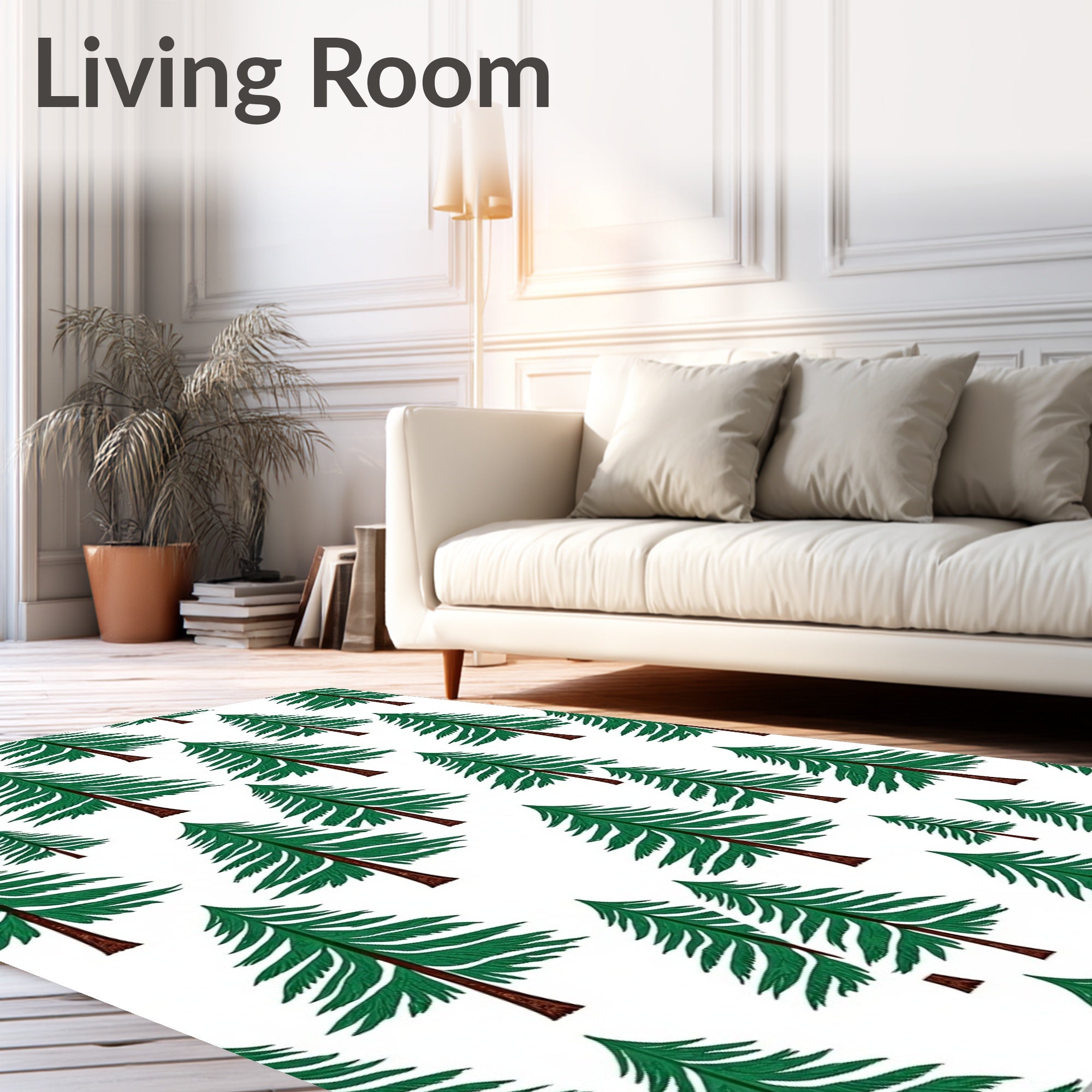 Evergreen Forest Woodland Tree Scatter Rug