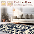 Elegant Floral Medallion Pattern Rug