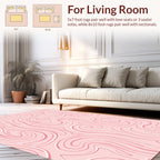 Blush Pink Swirl Pattern Rug