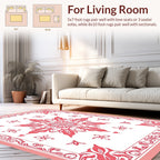 Coral Floral Mandala Design Rug