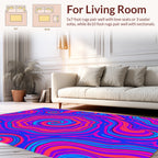 Psychedelic Swirl Vivid Pattern Design Rug