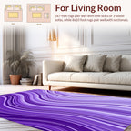 Amethyst Marble Swirl Abstract Rug