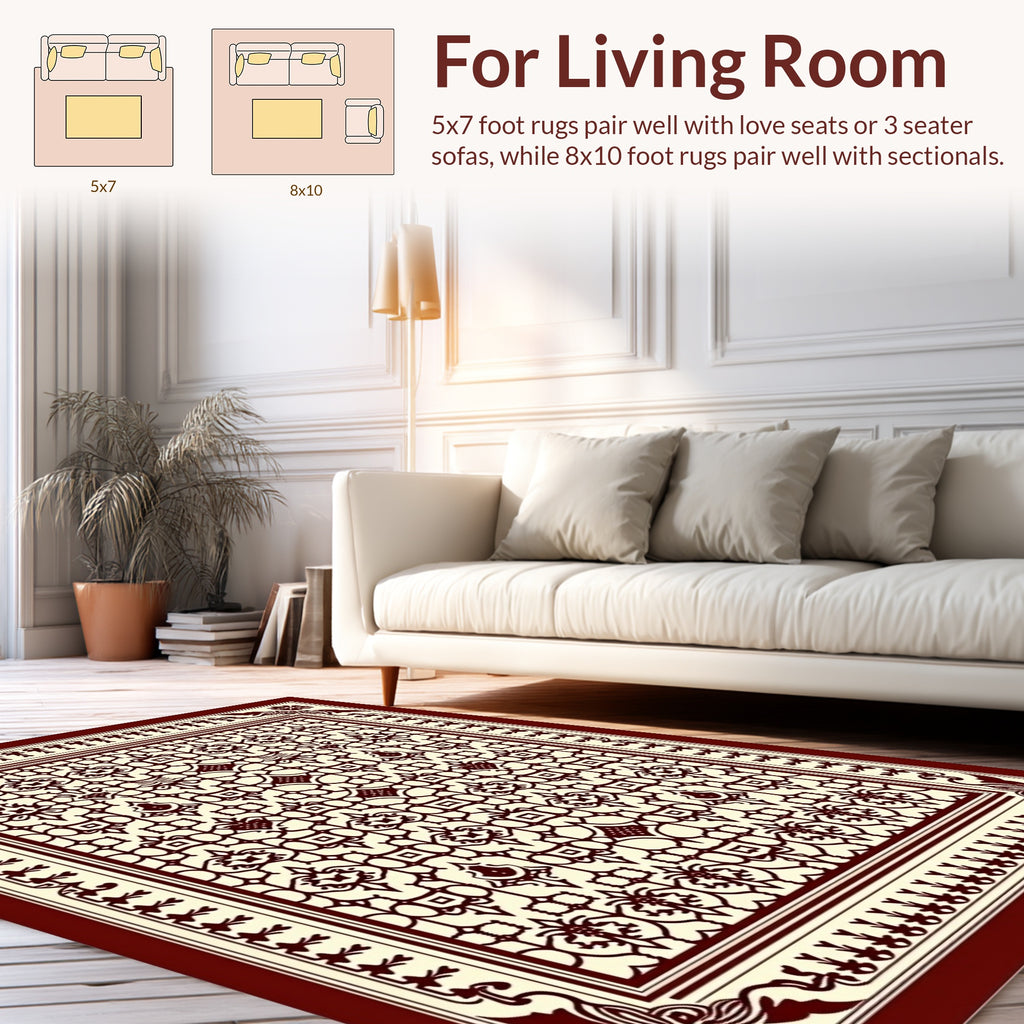 Intricate Lattice Geometric Pattern Rug