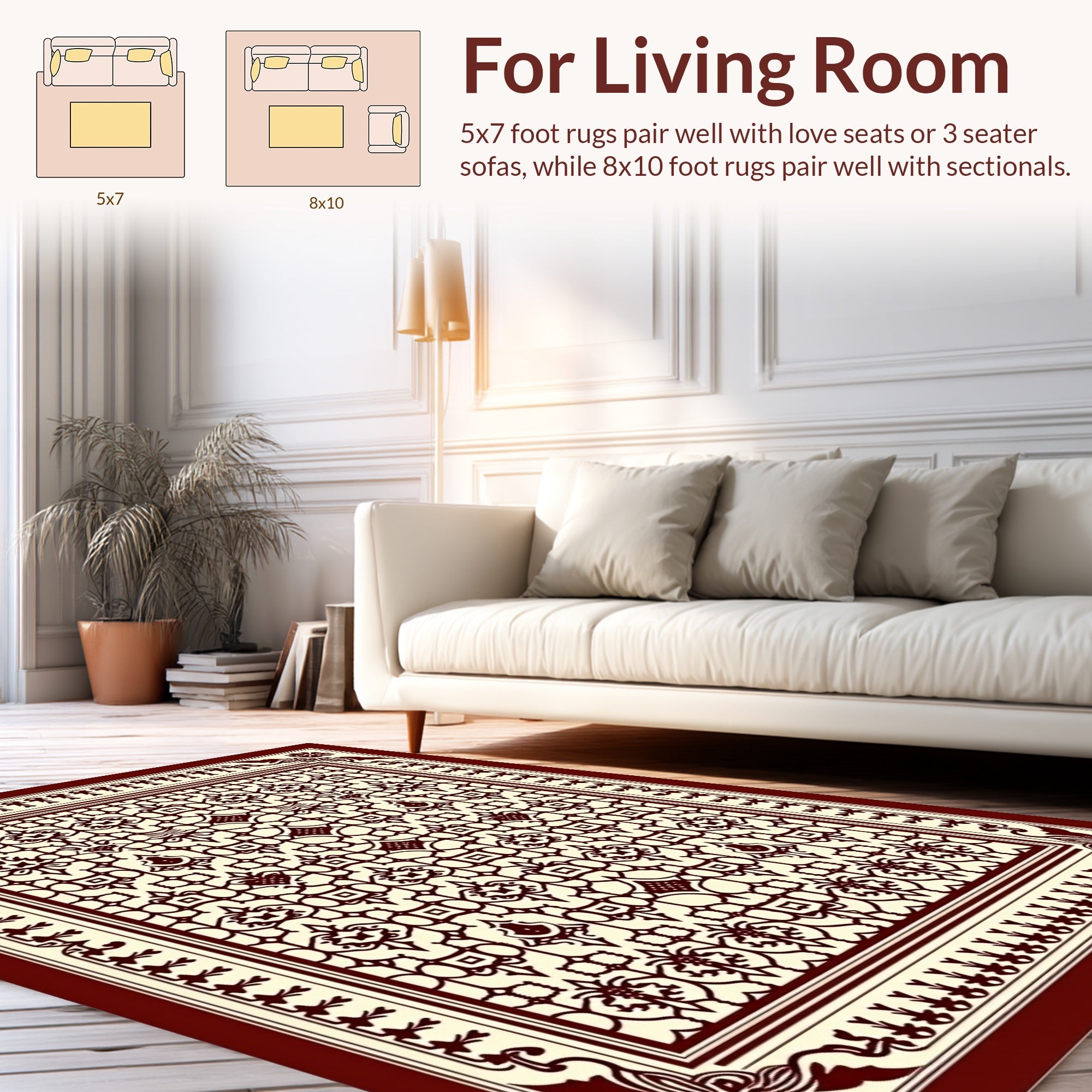 Intricate Lattice Geometric Pattern Rug