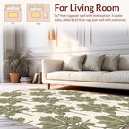 Art Nouveau Leaf Pattern Design Rug