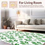 Green Leaf Foliage Pattern Rug