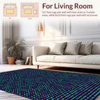 Cosmic Circle Grid Design Rug