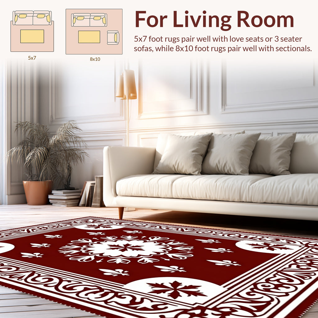 Regal Floral Bordered medallion Rug
