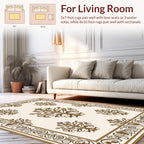 Ornate Floral Scroll Patterned Rug