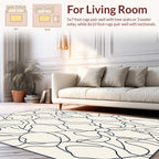 Floral Vine Abstract Line Design Rug