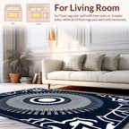 Radial Sunburst Geometric Design Rug