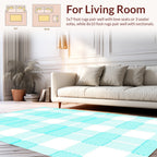 Light Blue Checkered Seamless Pattern Rug